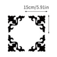 thumbnail image 1 of Girlsshop 4X 15*15Cm Ps Board Mirror Wall Stickers Bedroom Decal Diy Home Art Decor,black, 1 of 5