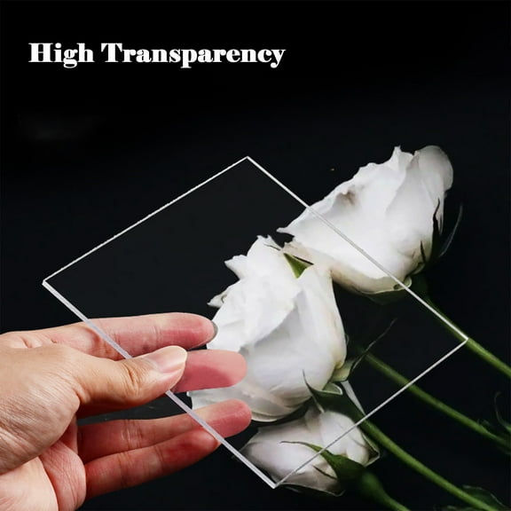 Girlsshop 5 Pcs Clear Acrylic Sheet Transparent Board 1Mm For Picture Frame Glass,4x6inch
