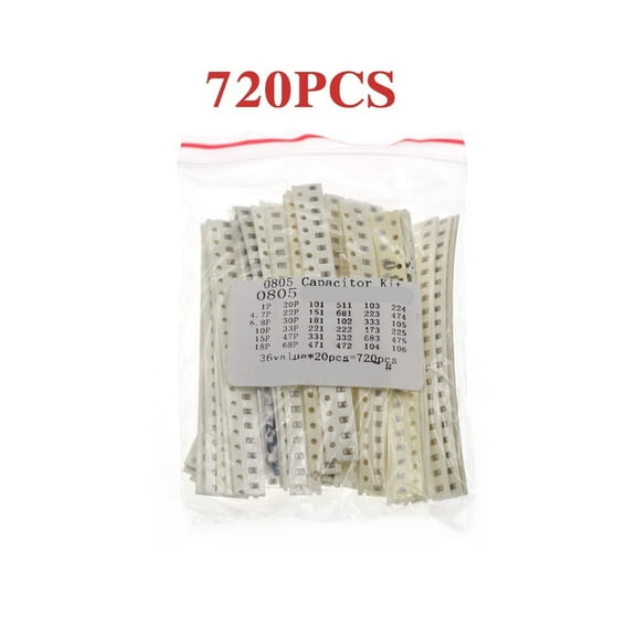 Girlsshop 720Pcs 1206 0805 0603 for Smd Capacitor Package Sample Package Commonly Used,805