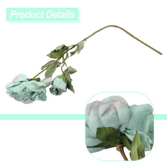 Girlsshop Artificial Flower 1 Flower 1 Bud Dried Burnt Peony Branch Home Decoration