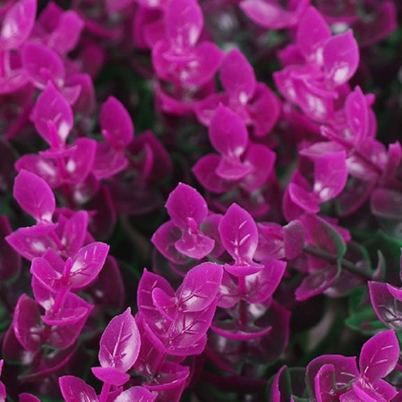 Girlsshop Artificial Mat Grass Lawns Wall Hedge Fence Foliage Panel Home Wedding Decor,dark purple