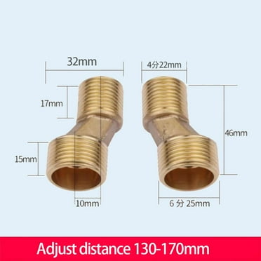 Girlsshop Bathroom Shower Faucet Curved Foot Adjustable Tap Adapter Mounted Angle Valve,Short Style