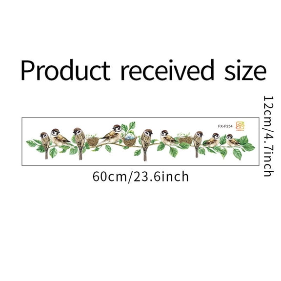 Girlsshop Bird Vine Kids Bedroom Living Room Wall Stickers Decal Mural Home Decoration