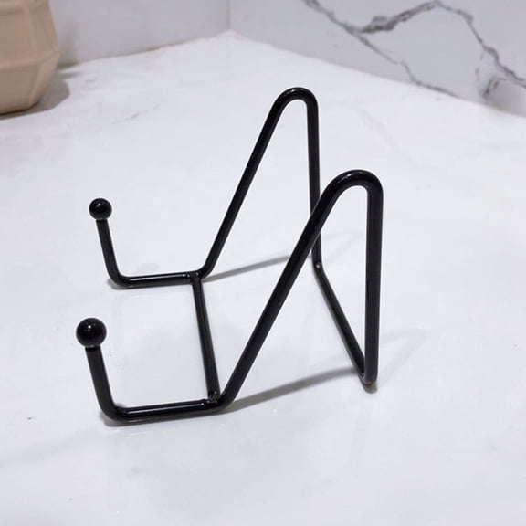 Girlsshop Diy Picture Frame Black Iron Plate Display Stand Rack Easel Storage Stand,4.3inch