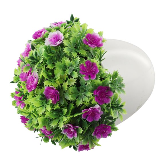 Girlsshop Fake Artificial Ball Plants Office Home Outdoor Indoor Decor In Retro Pot Garden,Purple