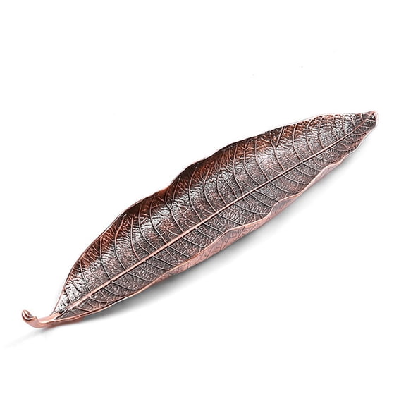 Girlsshop Incense Holder Ash Catcher Long Leafs Burner Meditationleaf Tray Home Decor,A