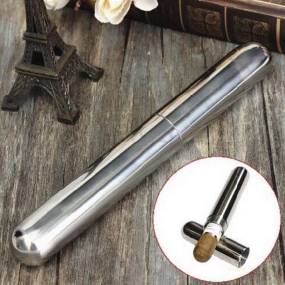 Girlsshop Metal Ciga Tube Case Ettes Holder Container Pocket Box Storage