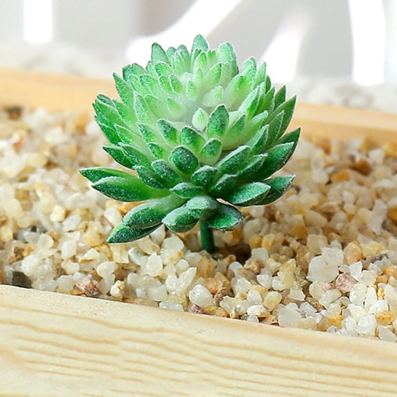 Girlsshop Mini Artificial Succulents Simulation Plant Bonsai For Desktop Home Garden Decor,Green