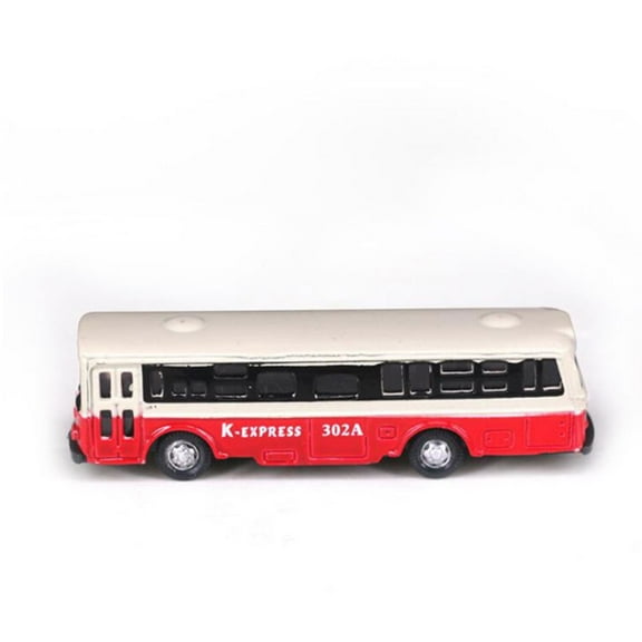 Girlsshop Model Railway N Scale Bus Model Car Diecast Mini Bus Train Landscape Layout