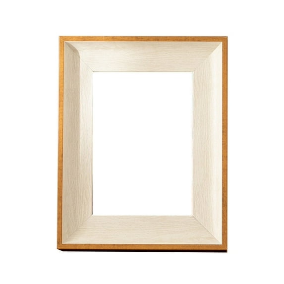 Girlsshop Retro Photo Frame Table Decoration Square 6-Inch Photo Wall Painting Frame,White wood color