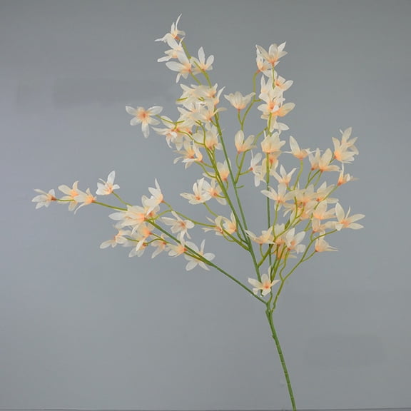 Girlsshop Simulated Flower Oncidium Single Branch Dancing Orchid Lilac Wedding Arrangement,Deep Champagne