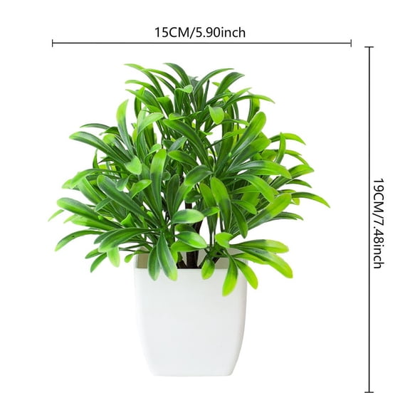 Girlsshop Simulated Plant Indoor And Outdoor Decorative Potted Arhat Grass Potted Plant