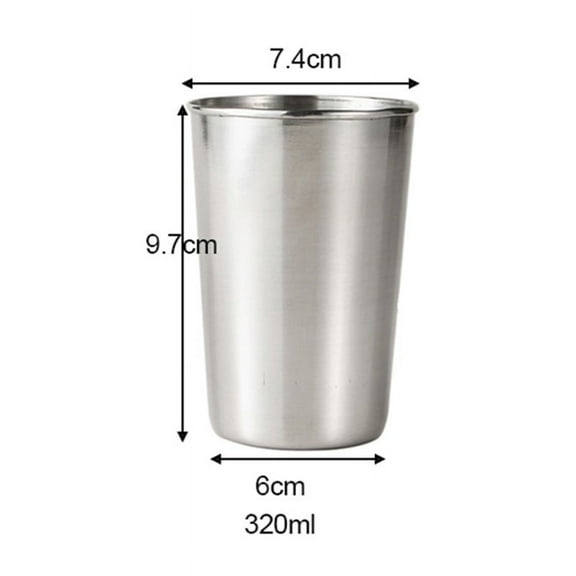 Girlsshop ​ Stainless Steel 30/70/180/320Ml Beer Cola Milkshake Cup for Bar Coffee Shop,320Ml