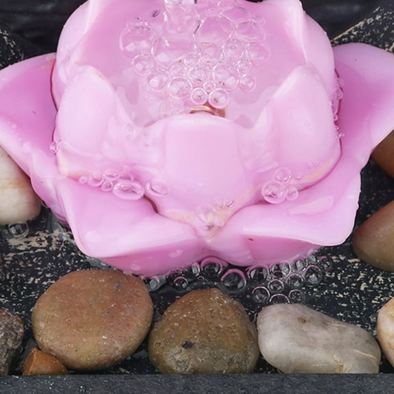 Girlsshop Tabletop Fountain Water Fountain Creative Flowing Water Ornaments Desktop Decor,A