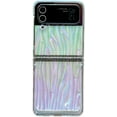 thumbnail image 1 of Girly Case for Galaxy Z Flip 4 Cute Water Ripple Patten with Kickstand, Laser Phone Case for Samsung Galaxy Z Flip 4 Curly Wave, Fashion Colorful Case for Samsung Z Flip 4 with Invisible Stand, 1 of 15