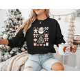 thumbnail image 1 of Girly Coquette Bow Christmas Tree Holiday Outfit Women Festive Sweatshirt, up to size 5XL, 1 of 2