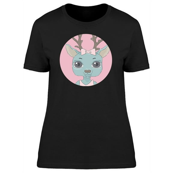 Girly Deer With Tiny Ribbon Tee Women's -Image by Shutterstock