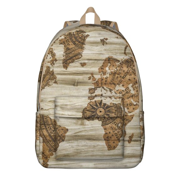 Girly Fashion Travel Daypack, Vintage Paris Journey Trip Backpack for Women, Holiday Airplane Adventure Canvas Bookbag