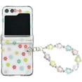 thumbnail image 1 of Girly Flower Case for Samsung Galaxy Z Flip 5 Cute Design with Strap, Clear Woman Case for Samsung Galaxy Z Flip 5 Hinge Protection, Lovely Floral Case for Z Flip 5 Hard PC, 1 of 14
