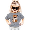 thumbnail image 1 of Girly Ghost & Orange Bow Shirt for Kids and Toddlers Cute Halloween Graphic T-Shirt Granite Heather Shirt 18 Months, 1 of 5