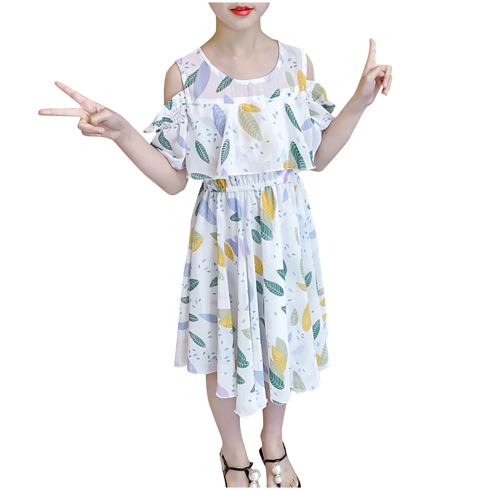 KIDS HIGH LOW HEM DRESS  12-14 STARSHIP SISTAS