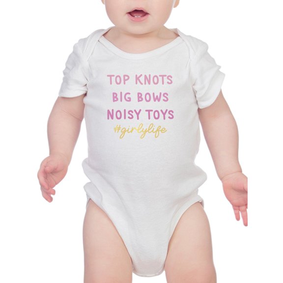 Girly Life Quote Bodysuit Infant -Smartprints Designs,  12 Months