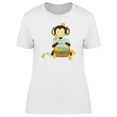 thumbnail image 1 of Girly Monkey With Easter Eggs T-Shirt Women -Image by Shutterstock, Female x-Large, 1 of 2
