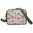thumbnail image 1 of Girly Newspaper-1 Beige-Dark Green Printed Canvas Casual Crossbody Bag WAS_20, 1 of 1