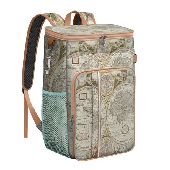 Girly Pink Travel Cooler Backpack, Stylish Insulated Bag for Vacation, Trip, and Adventure, With Leakproof and Waterproof Features