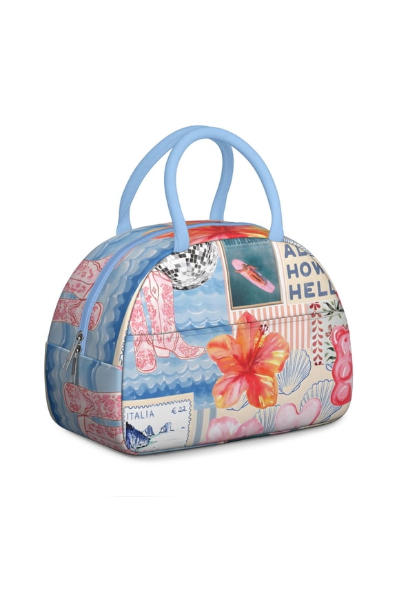 Girly Pink Vintage Travel Bag, Fashionable Paris Backpack for Trip and Journey Adventures