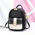 thumbnail image 1 of Girly Pink and White Backpack with Diamond Lock Design and Daisy Pendant Versatile Backpack, 1 of 8