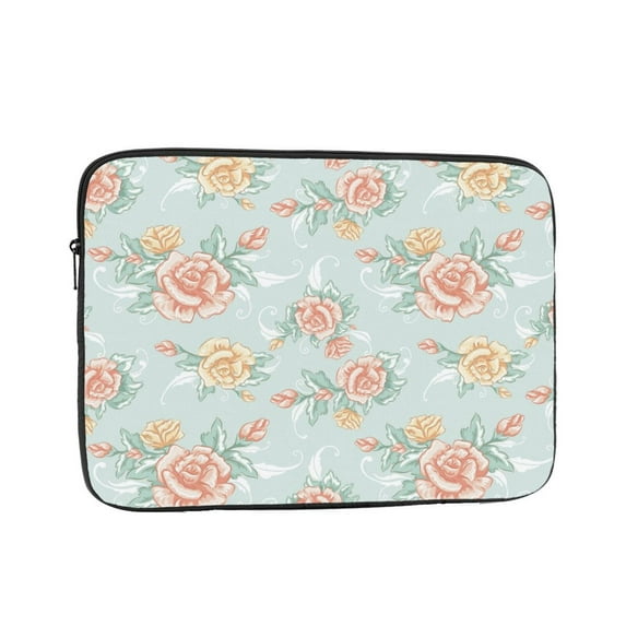 Girly Rose Morden Flower Design Portable Laptop Sleeve Compatible with MacBook Air Notebook Computer Case for Men Women College School Students