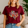 thumbnail image 1 of Girly Texas State Map Floral Coquette Bow 4Th Of July USA Shirt,Summer Beach Tee,Summer Vibes,Summer Girl,Hello Summer,Summer Vacation Tshirt, 1 of 5
