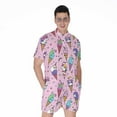 thumbnail image 1 of Girly Unicorn Ice Cream Pattern Short Sleeve Men'S Rompers Casual Summer Jumpsuits Outfit, 1 of 4