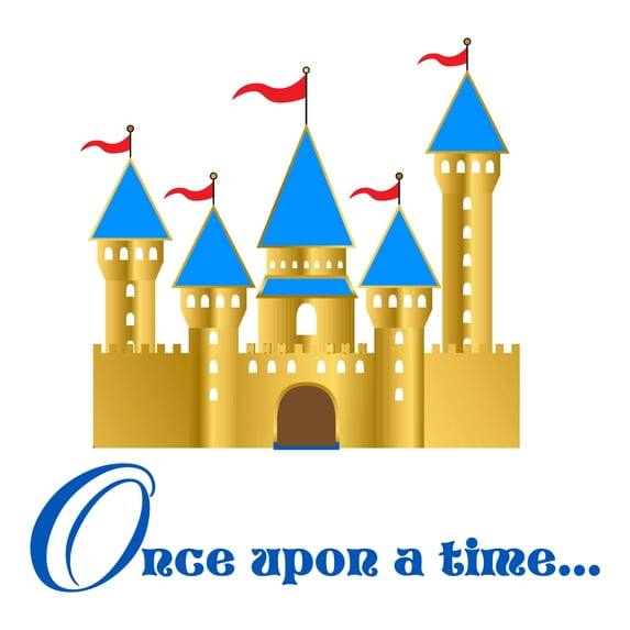 Girly Wall Decals for Girls Bedroom - Fairytale Castle on white Background Princess DIY & Creativity Boy Girl Bedroom Wall Sticker - Size: 20 In x 20 In