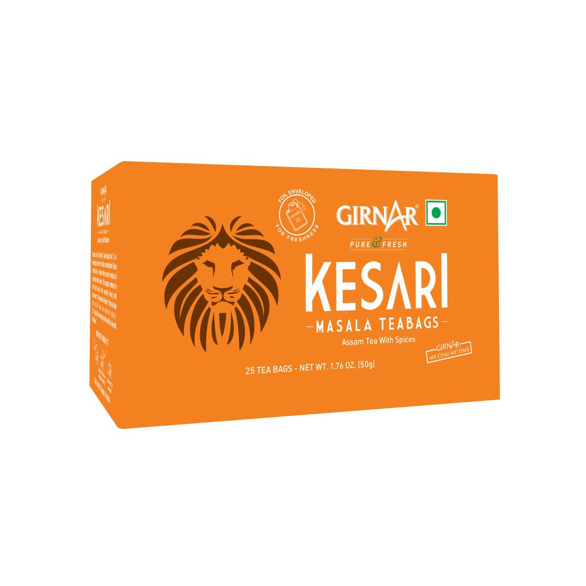 Girnar Kesari Masala (Spice) Tea, (25 tea bags)