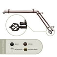 thumbnail image 1 of Giro 13/16 inch Corner Window Double Curtain Rod 48-84" - Cocoa, 1 of 2