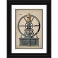 thumbnail image 1 of Giro 17x24 Black Ornate Framed Double Matted Museum Art Print Titled: Study of a Machine (1850), 1 of 5
