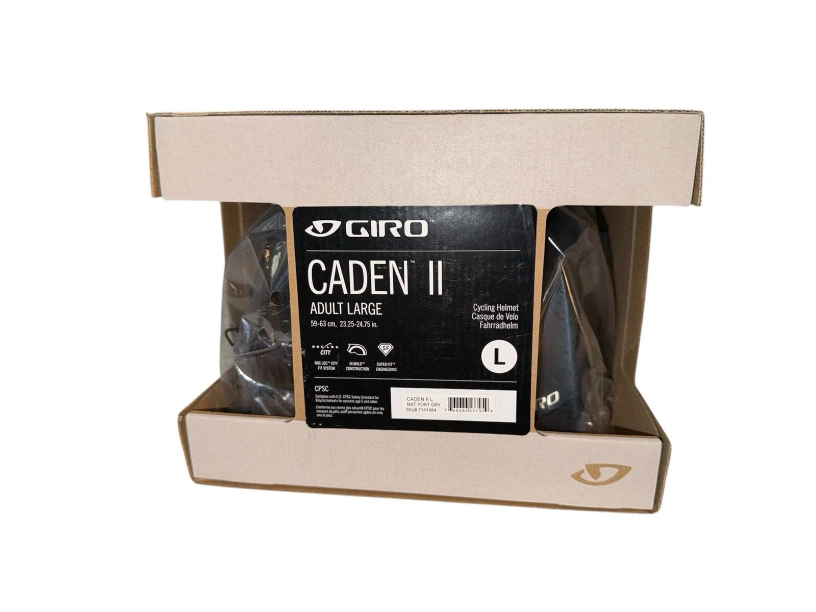 Giro Caden II Adult Large Cycling Bicycle Bike Helmet Mat Port Gray BRAND NEW