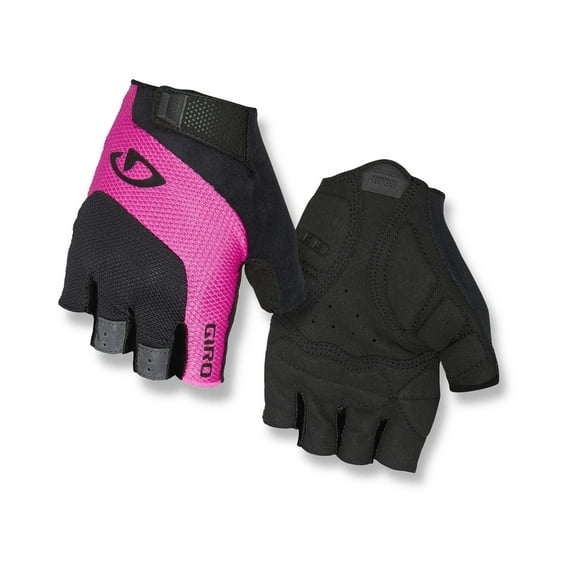 Giro Tessa Gel Womens Road Cycling Gloves - Black/Bright Pink (2022), X-Large