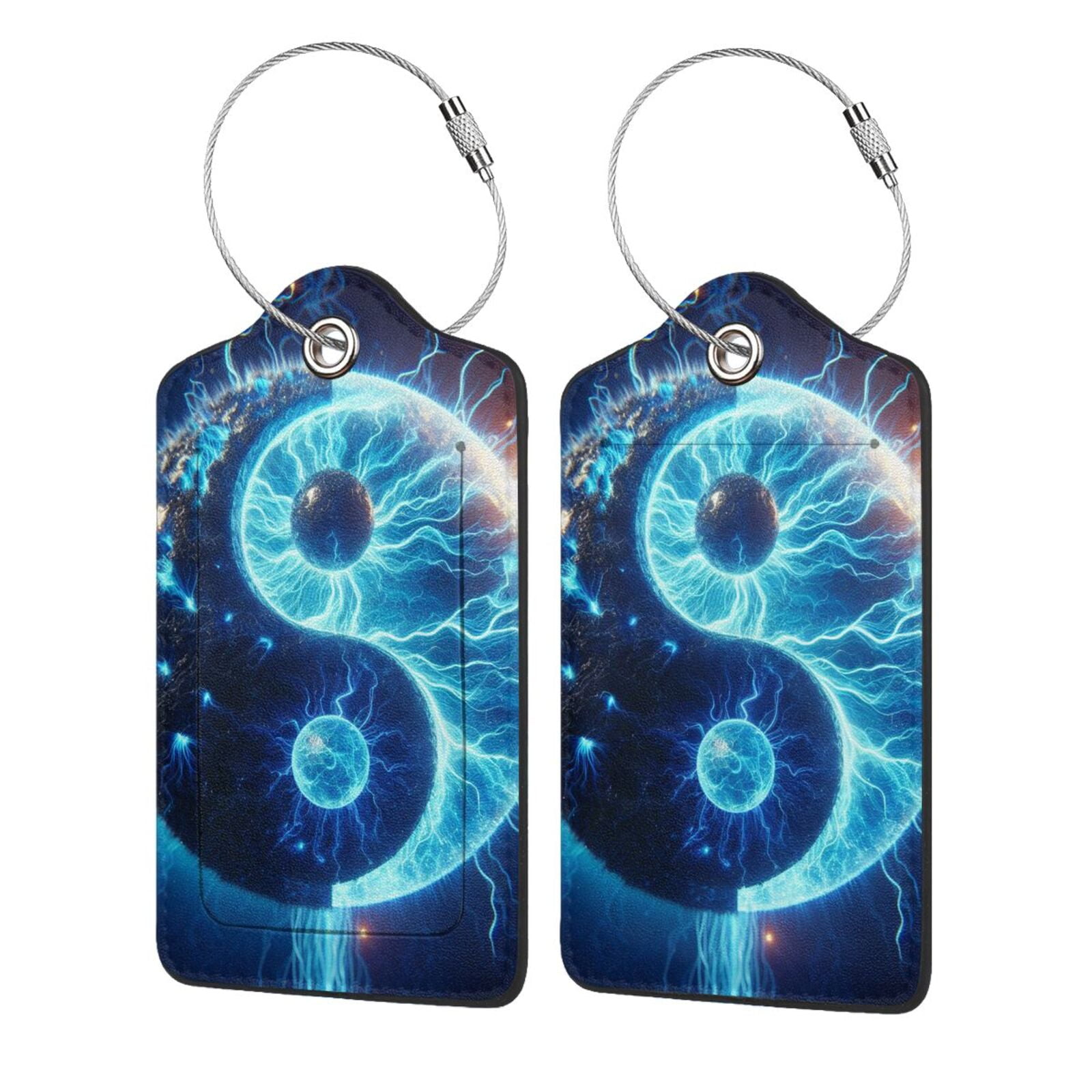 Giroia Blue Yin And Yang for Large Luggage Tags for Suitcases for Men