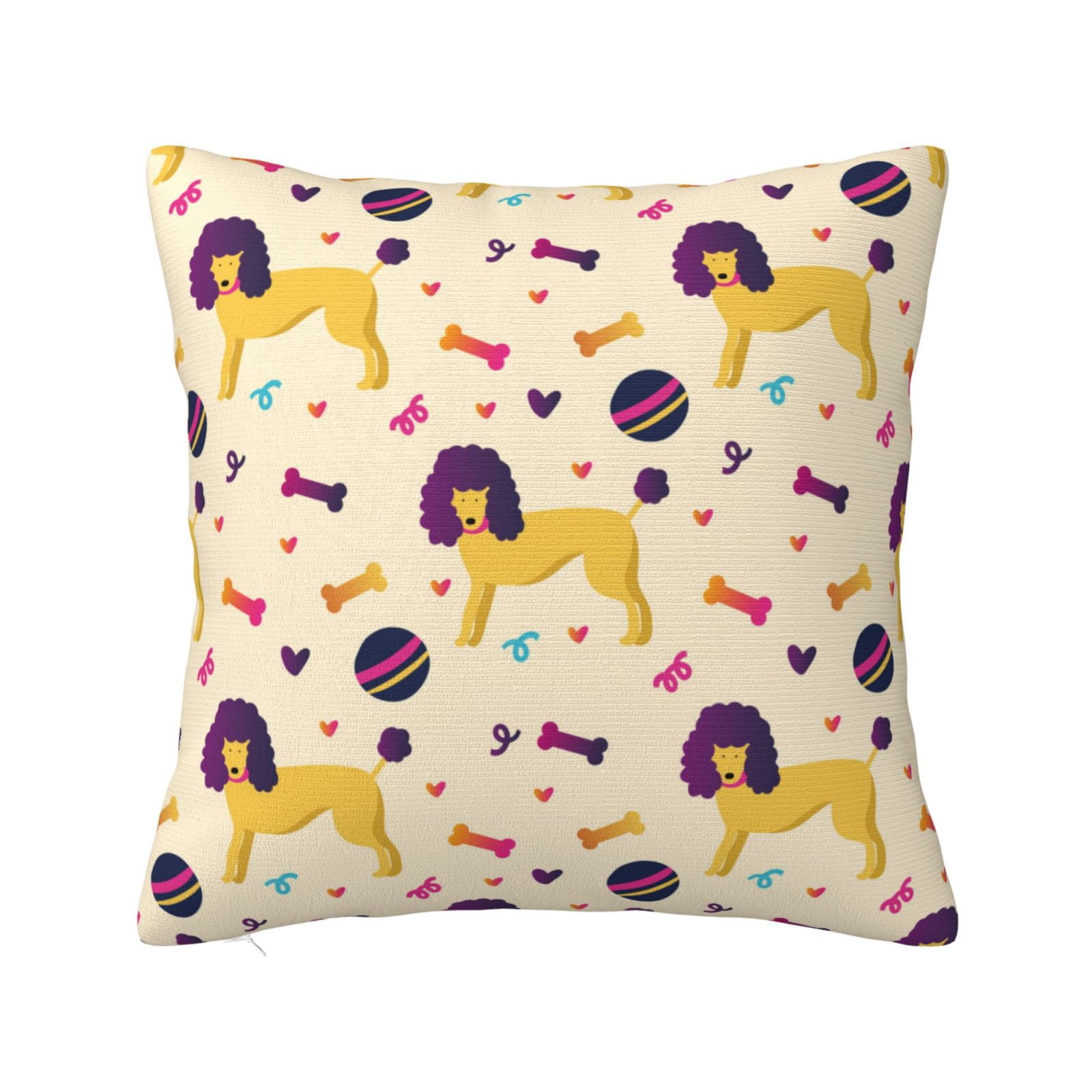 Giroia Cartoon Poodle Dog for Pillow Cover Pillow Covers for Couch