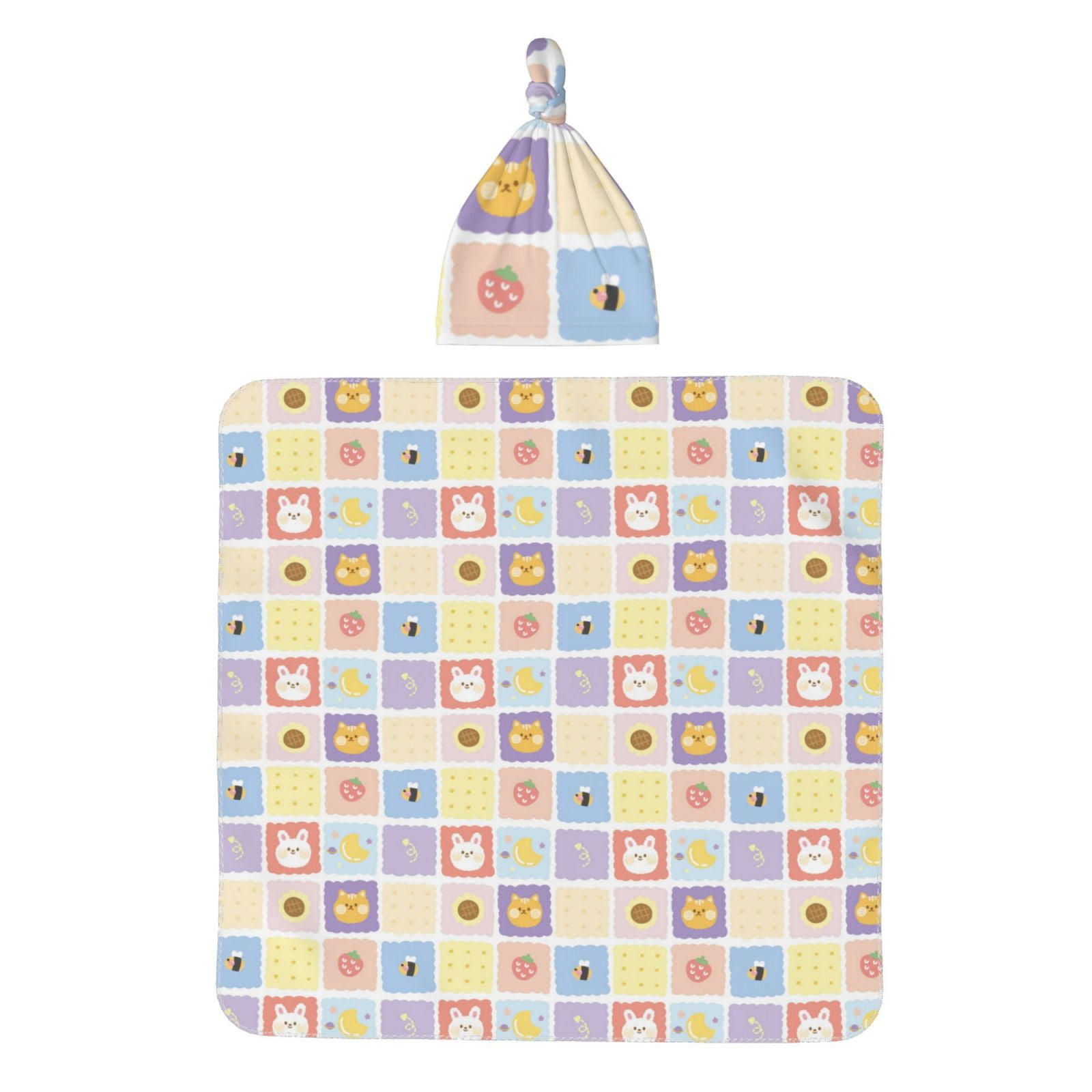 Giroia Cat And Rabbit for Swaddles for Newborns Baby Beanie Swaddle