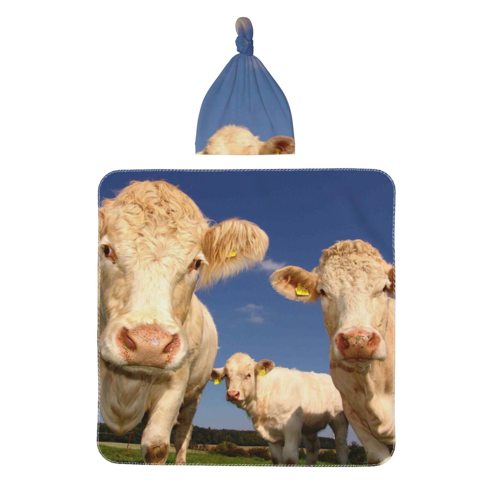 Giroia Cows Cattles for Swaddles for Newborns Baby Beanie Swaddle