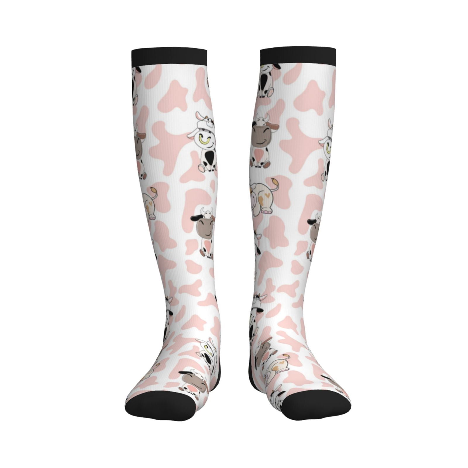 Giroia Cute Cartoon Cows for Premium Sports Compression Socks for Men ...