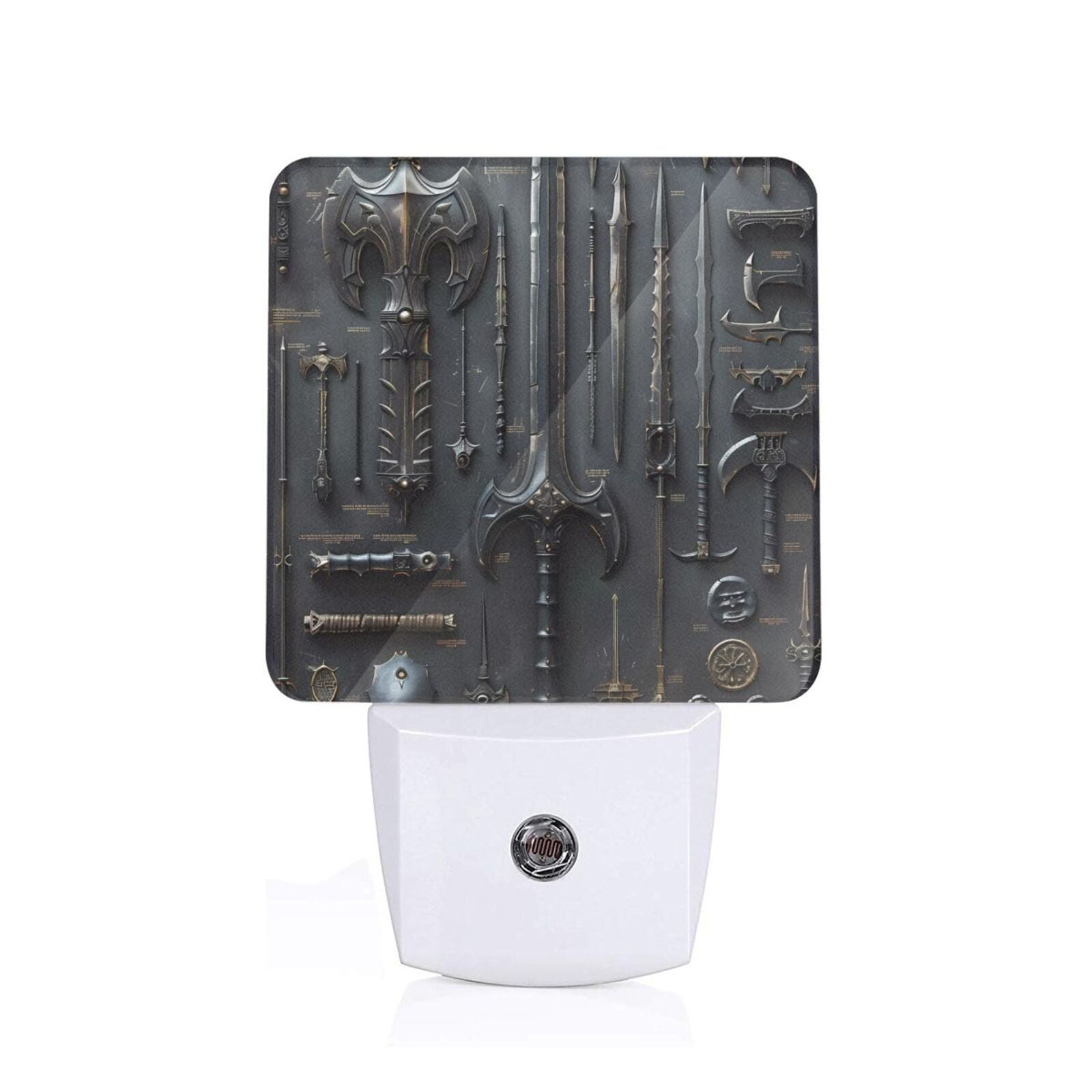 Giroia Fantasy Medieval Weaponry for Plug in Night Light, Dusk to Dawn