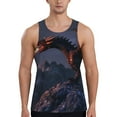 Giroia Fire Breathing Dragon Twilight for Men's Workout Tank Tops