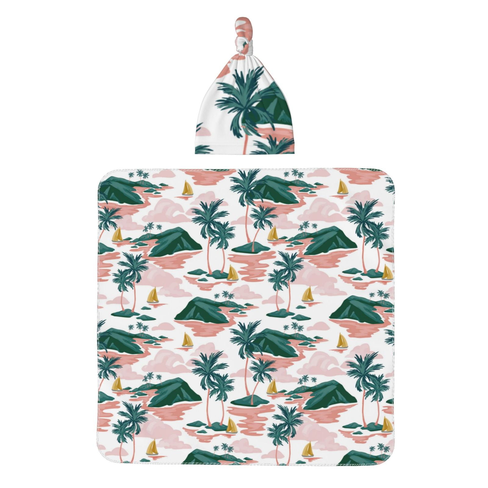 Giroia Hawaii Palms for Swaddles for Newborns Baby Beanie Swaddle