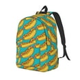 Giroia Hot Dogs 8 for Class, Work, Travel, or Laptop Canvas Daypack with Water Bottle Pocket