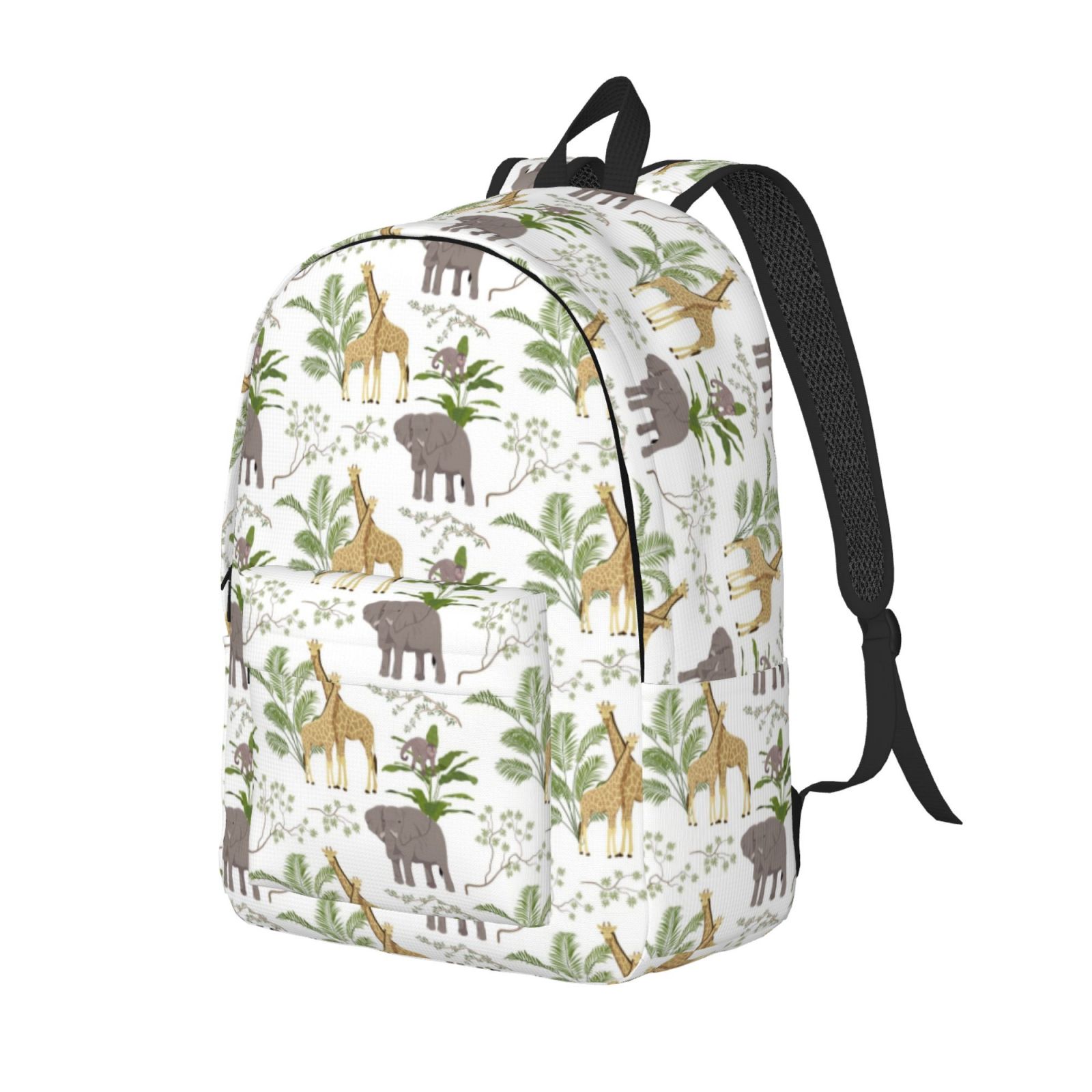 Giroia Jungle Animal for Class, Work, Travel, or Laptop Canvas Daypack